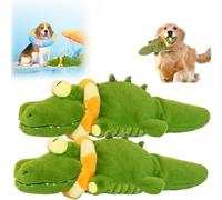 Generisch The Mellow Dog - Calmante de cocodrilo - Jouet interactif Pour Chien - remuement automatique de la cola - Doux et lavable - Jouet à mâcher Pour chiens et chats (2 piezas)