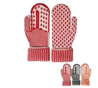 Generisch The Naughty List Mittens,Cozy Knit with a Hidden Attitude, 2026 New Funny Middle Finger Mittens, Winter Cycling Knitted Gloves for Holiday Parties & Gifts