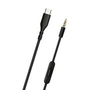 Generisch Tipo C-3, cable de repuesto para auriculares de 5 mm mejorado | Calidad de estudio, tipo C, cable auxiliar de 3,5 mm, transmisión de sonido Hi-Fi, diseño antidiseño, ligero, flexible
