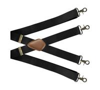 Generisch Tirantes para hombres y personas mayores - Tirantes resistentes para tallas grandes - Tirantes ajustables para jeans, accesorio de moda para ocasiones y trabajo, Negro , Siehe Beschreibung