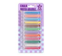 Generisch Tiza de pizarra - 12 colores con bajo polvo líquido para escribir al aire libre | tiza escolar con fundas | para niños pizarra acera pintura escritura lecciones