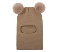 Generisch Toddler Beanie Hats Girl Boy with Neck Warmer Beanie for Kids Knit Warm for Cold Weather Winterhut, caqui, Talla única