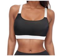 Generisch Top de bikini con cordones para mujer, cobertura completa, push-up, parte superior sin vientre, cinta trasera, parte superior de traje de baño, Gris claro., M