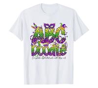 Generisch Top informal de cuello redondo con estampado gráfico para mujer de talla grande, Blanco, XL