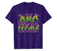 Generisch Top informal de cuello redondo con estampado gráfico para mujer de talla grande, morado, M