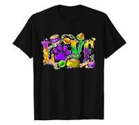 Generisch Top informal de cuello redondo con estampado gráfico para mujer de talla grande, Negro , L