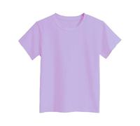 Generisch Tops adolescentes niñas manga corta camisetas niños verano tops cuello redondo casual top tees oversized tops tops, Color lila claro., 18-24 meses