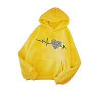 Generisch Tops de las mujeres poesía de manga larga en logísticacorrea Blusas ollas trajes de casa mujer, amarillo, M
