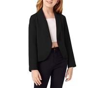 Generisch Tops de manga larga para niña, chaqueta de traje para niños, elegante estilo occidental, chaqueta de entretiempo, bonita chaqueta de traje para niñas de 5 a 14 años, chaleco softshell, Negro