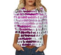 Generisch Tops para mujer, camisas de longitud media, camisas de manga larga, camisetas informales, camisetas de túnica con cuello redondo, Blanco, XL
