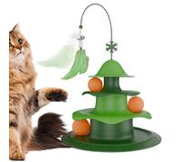Generisch Torre de pelota de gatos - de 3 pasos para el cuidado de mascotas, de pensamiento de torre de pelota de gato de interior, para jugar, movimiento, caza y estimulación de
