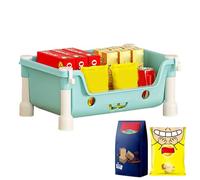Generisch Toy and Book Storage | Multi-Purpose and Versatile Multi-Tier Kid Rack with Wheels | Convenient Maneuverability Eye-Catching Storage Capacity Kids Organizer for Playroom Nursery Kids Room