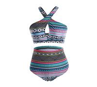 Generisch Traje de baño de gran tamaño para mujer con cintura alta desmontable para un bikini elegante, b, XXL