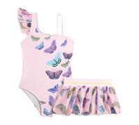 Generisch Traje de baño moderno como bikini informal con estampado moderno para niñas activas, adolescentes en vacaciones de verano en la playa o en la piscina, multicolor, 5-6 años