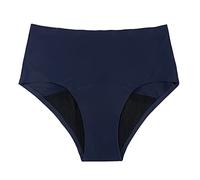 Generisch Traje de baño negro de cintura alta para mujer de cobertura completa media conjunto de ropa interior menstrual tankini, azul, L