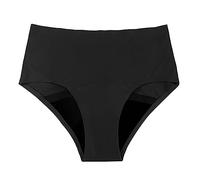 Generisch Traje de baño negro de cintura alta para mujer de cobertura completa media conjunto de ropa interior menstrual tankini, Negro , S