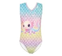 Generisch Traje de baño para niña, traje de baño, atletas, ropa deportiva para gimnasia, yoga, natación, ejercicios, cómodo, versátil, secado de alta calidad, Rosa., 7-8 años
