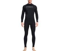 Generisch Traje de buceo para hombre, fino, de secado rápido, esnórquel, surf, protección solar, traje de baño para hombres y mujeres, protección de manga larga (negro, XL)