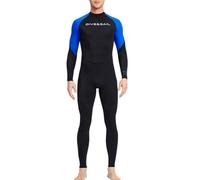 Generisch Traje de buceo para hombre, fino, de secado rápido, esnórquel, surf, protección solar, traje de baño para hombres y mujeres, protección de manga larga (azul, XXL)