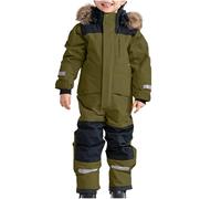 Generisch Traje de esquí para niños, traje de nieve para niños, niños, niñas, unisex, a prueba de viento, impermeable, mono de nieve cálido, mono de esquí grueso con capucha, rayas reflectantes 160