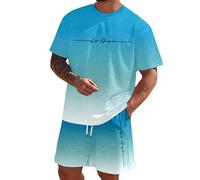 Generisch Traje de hombre de alta calidad para el día a día con diseño moderno, ideal para el tiempo libre, visitas a la ciudad, ocasiones especiales, azul celeste, XXS