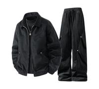 Generisch Traje de luto para hombre y hombre, chaqueta de ante retro, abrigo informal, ajustado, conjunto para primavera, otoño, invierno, traje diario para niños, 152, Negro , M