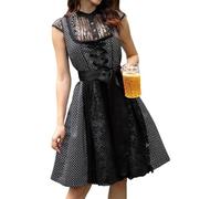 Generisch Traje De Maid De Manga Corta Y Cordones Para Fiestas De Verano Dirndl Mujer, Clothes B10-black, XL