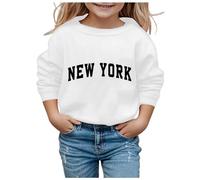 Generisch Traje de mujer de dos piezas de manga larga suave sudadera con capucha gráfica niños lindo suéter ropa superior para niñas ropa para niñas 10 años, Blanco, 3-4 años