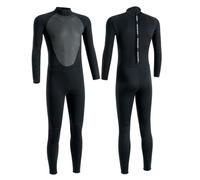 Generisch Traje de neopreno para hombre, 3 mm, para natación, buceo, esnórquel, con protección solar, aislamiento térmico en frío (negro, L)
