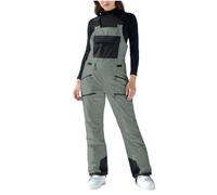 Generisch Traje de nieve aislado de alta calidad para invierno, mono de esquí, peto, ropa térmica, snowboard, exterior, aventura, clima frío, unisex, impermeable, forro cálido, gris, 3XL