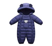 Generisch Traje de nieve de invierno de alta calidad para niños con actividades al aire libre, cálido, protección resistente al viento para niños pequeños en el frío, marine, 0-6 meses