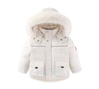 Generisch Traje de nieve de invierno para niños con cremallera para actividades al aire libre frías, Blanco, 3-4 años