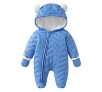 Generisch Traje de nieve para niños, mono de invierno, ropa de nieve, mono para bebé, traje de nieve para niños, protección contra el frío, azul claro, 9-12 meses