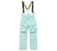 Generisch Traje de nieve para niños para todo tipo de clima, aislante, cortavientos, chaqueta térmica de esquí y pantalón, equipo de invierno para niños, verde, 12-13 años