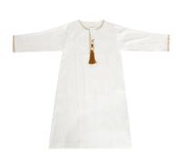 Generisch Traje rojo túnica abrigo primavera y gran ronda corbata manga larga mediados musulmanes árabes jóvenes casual bata esquí chaquetas chicos, Blanco, 9-10 Años