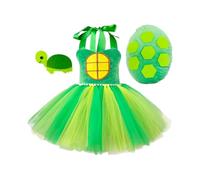 Generisch Traje Tartaruga Tutu - Fascia Per La Testa Confortevole E Gonna Fantasia In Verde Novità, Costumi Animali Bambine Festivales | Per Compleggio Festa Performance Celebrazioni Fotografia