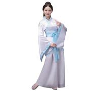 Generisch Traje tradicional de cáñamo para mujer, estilo chino tradicional, vestido vintage para fotografía, festivales, teatro, suave, caftán para espectáculos de escenarios, juegos de rol, fiestas