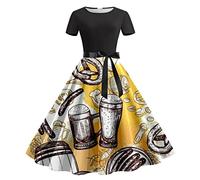 Generisch Traje tradicional tirolés para mujer, vestido largo para traje regional, traje tradicional tirolés con delantal, blusa tirolesa, Oktoberfest, juego de vestido tirolés, amarillo, M