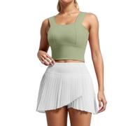 Generisch Trajes deportivos para mujer, traje de jogging, conjuntos de 2 piezas, conjunto de ropa deportiva y faldas, ropa de fitness, correr, gimnasio, yoga, golf, trajes de baño con falda, vestido