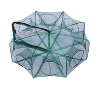 Generisch Trampa de cangrejo de pesca, jaula plegable portátil, trampa de red de fundición para camarones pequeños, cangrejos de peces pequeños, engranajes de pesca para agua salada fresca para uso al