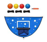 Generisch Trampoline Basketball Hoop Set, Kids Bouncing Goal Game, Durable Safety Rim with Net Attachment, Outdoor Indoor Play Sports Accessory, Garden Backyard Exercise Toy, Fun Activity Equipment