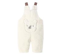 Generisch Trapo de bebé para niños y niñas de invierno con patrón de peto, mono para bebé, Blanco, 18-24 meses
