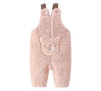 Generisch Trapo de bebé para niños y niñas de invierno con patrón de peto, mono para bebé, Rosa., 18-24 meses