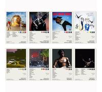 generisch Travis Scott Music Album Cover Firmado Limited Canvas Poster (Juego de 8) Unframe:08in x 12in (20x30cm)