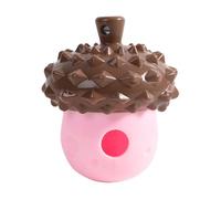 Generisch Treat Dispensing Dog Toy, Dog Squeaky with Food Storage, Slow Feeder for Training Play, Natural Rubber Chew with Squeaky Sound, Enrichment for Teething Chew Mental Estimulación Entrenamiento