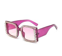 Generisch Trend - Gafas de sol para mujer, marco cuadrado, UV400, F, 1