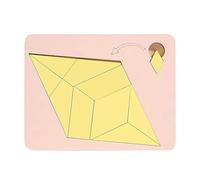 Generisch Triángulo rompecabezas: resolver el rompecabezas de madera - Cuadrado irregular con triángulo que desaparece - Triangulador - Juego de pensamiento (B, talla única)