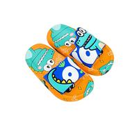 Generisch Trineo Niño Prueba Niña Interior Antideslizante Baño Zapatillas de Secado Rápido Ducha Lindo Dinosaurio Zapatillas Zapatillas 30, naranja, 34 EU