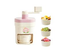 Generisch Trituradora de hielo manual Manivela giratoria pequeña portátil | Máquina trituradora de hielo para granizados margaritas, cócteles, bebidas frías, postres, hogar, reuniones familiares