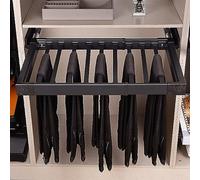 Generisch Trouser Stand for Wardrobe - Space Saving Pull-Out Metal Clothes Rail for Washing Machine Cabinet, Extendable Design, Hidden Storage Solution